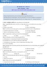 Đề số 13 - Đề kiểm tra học kì 1 - Sinh học 8